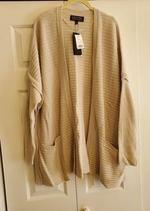 Banana Republic Todd & Duncan Cardigan 100% Cashmere Beige M/L